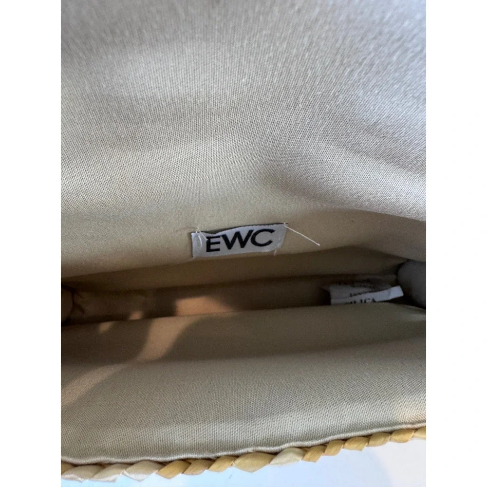 Straw Woven Clutch Bag Womens OS Tan Natural Boho‎ Coastal Cottagecore Neutral